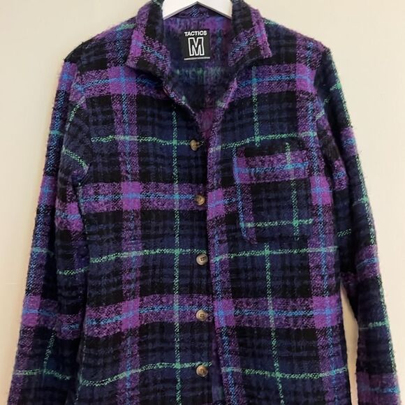Tactics Skate wool/poly blend plaid jacket size medium - Picture 2 of 9